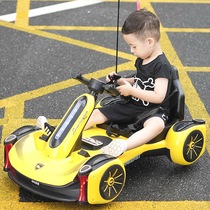 网红儿童卡丁车电动车四轮漂移赛车小孩宝宝可坐人玩具2-6岁充电