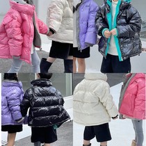 韩国潮牌童装男女童加厚短款外套2023冬款90白鸭绒儿童免洗羽绒服