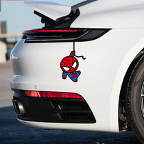 蜘蛛侠车贴划痕遮挡遮盖贴后视镜汽车贴纸个性搞笑电动车贴装饰贴