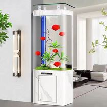 底滤鱼缸2024新款客厅小型家用一体成型智能水族箱生态立式金鱼缸
