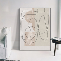 抽象装饰画现代简约线条几何挂画餐厅卧室黑复古客厅双联壁画轻奢