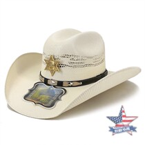 正宗美国进口西部牛仔帽墨西哥原产草编硬定型男女黄石同款牛仔帽