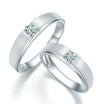 白18K金20分钻石对戒情侣对戒定求结婚戒指男女款钻戒铂金正品