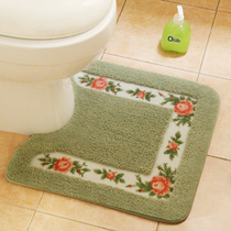 浴室吸水地垫防滑防水U型马桶脚垫卫生间厕所洗手间门垫地毯垫子