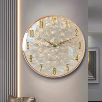 轻奢高档挂钟家用客厅2024新款高级感贝壳静音餐厅装饰挂墙时钟表