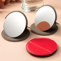 不锈钢防摔化妆镜 随身便携迷你小圆镜 创意多色简约手持梳妆镜