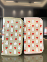 日系草莓兔可爱PVC透明小物件收纳包少女心手账包卡包便携证件包