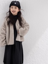 韩国版冬季儿童轻奢气质皮草毛毛外套女童时髦洋气水貂绒保暖大衣