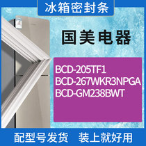 适用国美电器冰箱BCD-205TF1 267WKR3NPGA GM238BWT门密封条圈