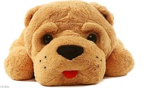 沙皮狗超大型娃娃动物枕头趴着的抱枕宠物趴趴毛绒玩具贵宾抱抱狗
